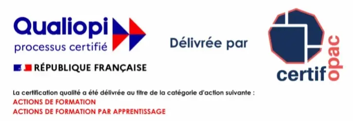 Qualiopi CERTIFOPAC atteste que les prestations de CCI Nord Isère enregistré ont été évaluées et jugées conformes aux exigences du référentiel national qualité et du programme de certification CERTIFOPAC en vigueur à la date d'édition du présent certificat. La certification qualité. déclaration d'activité 8238P000238
